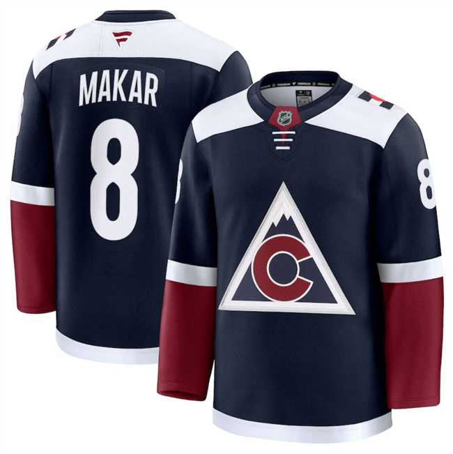 Men%27s Colorado Avalanche #8 Cale Makar Navy 2024-25 Alternate Stitched Jersey Dzhi